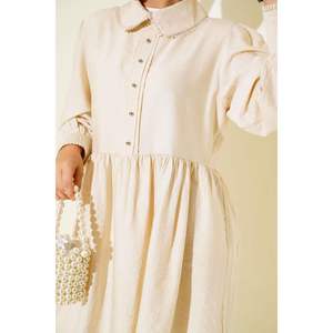 Ensemble 2 pièces pour bébé avec col en dentelle et détails multicolores en pierre TR - Product Image 1