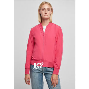 เสื้อแจ็กเก็ตผู้หญิงสไตล์วินเทจระบายอากาศได้ดีมีเอกลักษณ์เสื้อแจ็กเก็ตผ้าซาตินสี100% คอปกนุ่มทำจากโพลีเอสเตอร์ - Product Image 1