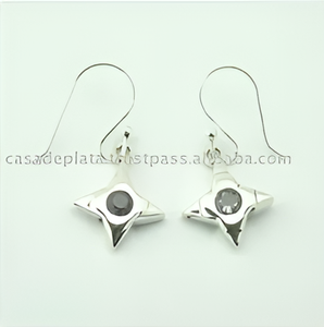 925Sterling Silver Handmade Design Belle Boucle D'oreille Étoile Forme Boucle D'oreille Argent Plaqué Boucle D'oreille En Gros Bijoux Par Casa De Plata - Product Image 2