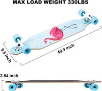 Longboards de qualité supérieure fabriqués par des fabricants de renom, personnalisés, en bois d'érable canadien, 43 x 9 pouces, 7 plis, longboards de croisière, patins