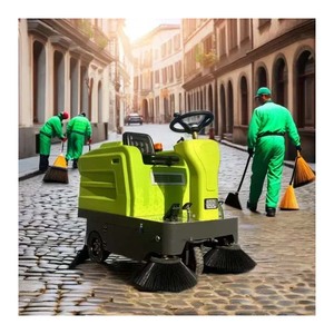 New <b>Walk</b>-Behind Commercial Industrial Manual Electric Floor Scrubber Sweeper Burnishing Cleaning Equipment - Product Image 6