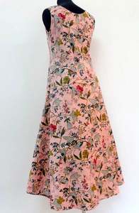 Vestido indio de algodón estampado a mano, vestido largo, túnicas, estilo tejido, Top con cintura natural, ropa de playa - Product Image 6