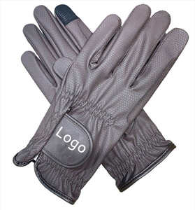 Gants d'équitation en cuir de couleur blanche pour hommes Gants d'équitation personnalisés anti-fendu - Product Image 2