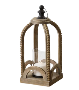 Hogar sala de estar madera Mango vela linterna decorativa Vintage Navidad decoración festiva boda decoración - Product Image 1