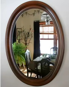 Espejo de Pared de Madera Hecho a Mano, Estilo Vintage, Espejo Decorativo para el Hogar, Dormitorio, Sala de Estar - Product Image 5