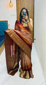 Nuevo algodón de seda Awesome Heavy Saree With Hand Daing tela de la mejor calidad - Product Image 6