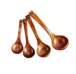 Las mejores cucharas para cocinar Juego de utensilios de cocina Cuchara antiadherente Cocina de madera de mango de Acacia natural de glowin fashion - Product Image 3