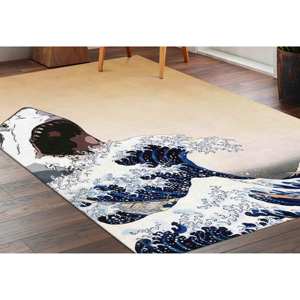 Tapis Shark Wave : Inspiré de l'art japonais, décoration moderne pour la maison, tapis à poils doux - Product Image 4