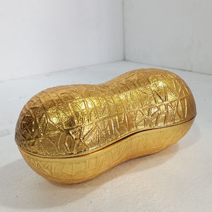 Diseño de forma de maní Grabado Pizarra Platos y platos Tazón Buena calidad Servir comida Fruta Tazón de metal de aluminio - Product Image 1