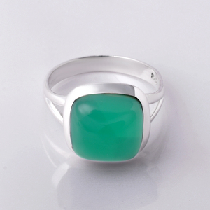 Hecho a mano 925 plata esterlina eternidad Vermeil anillo Natural verde ónix piedra preciosa boda joyería mayorista y fabricante - Product Image 2