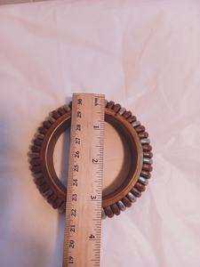 กำไลข้อมือทองเหลืองดิบ69มม., กำไลข้อมือฝัง, กำไลข้อมือช่องว่างเปล่า, สร้อยข้อมือทำด้วยมือกว้าง, ทองเหลืองดิบ - Product Image 5