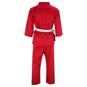 Trajes de artes marciales Color Karate Gi personalizado de alta calidad gran oferta peso ligero artes marciales algodón rojo Gi Karate uniforme - Product Image 4