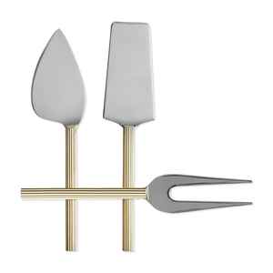 Top vente chaude acheter en ligne en inde outils à fromage à lame plaquée argent ensemble de couteaux en acier inoxydable essentiel pour les gadgets de cuisine - Product Image 4