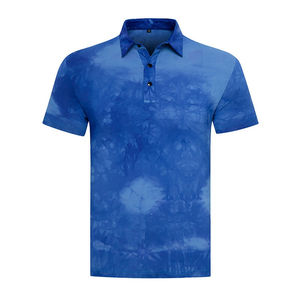 Polos transpirables Tie Dye, material suave, sostenible, antiarrugas, fabricación profesional de polos Tie Dye para hombres - Product Image 1