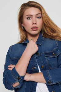 Custom Brand Hooded Collar <b>Women's</b> Denim <b>Jacket</b> Eco-Friendly Windproof Breathable Winter Streetwear 100% Cotton - Product Image 4