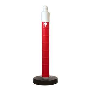 Poste Delimitador Flotante de 110 x 1200 mm para Carreteras y Seguridad Vial, Cinta Reflectante Blanca Hecha de PE, PVC, Goma, Plástico y PU - Product Image 1