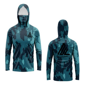 Protection UPF 50 + personnalisée séchage rapide respirant antibactérien coupe-vent à capuche grande taille vêtements de pêche pêche à l'air ventilé - Product Image 1