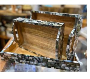 Plateaux en bois faits à la main fête apéritif fruits plateau de service décor grand plateau à fromage en bois d'acacia gâteau assiettes alimentaires - Product Image 5