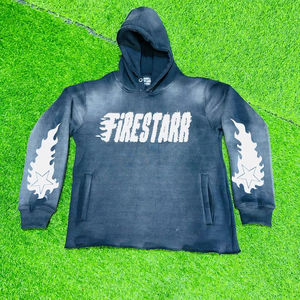 Sudadera con capucha corta de lana de algodón para hombre con bordado desgastado por el sol Etiqueta de cuello personalizada ropa de trabajo de invierno Tansy Industry precios bajos - Product Image 1