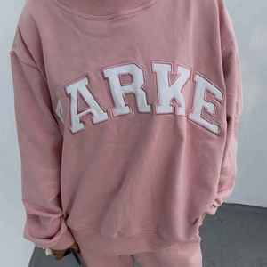 Sudadera de felpa francesa con gráfico personalizado, jersey de gran tamaño, Parke, sudadera de cuello alto para mujer, Sudadera de cuello simulado de algodón - Product Image 2