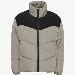 Chaqueta acolchada para el invierno con diseño exterior con cremallera completa en la parte delantera, mangas largas y estilo moderno para la temporada de frío. - Product Image 1