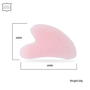 Outil de soin de la peau Gua Sha rose cristal en gros masseur de grattage du visage Jade pour application corporelle - Product Image 2
