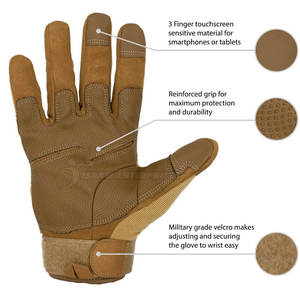 2025 derniers gants en cuir tactiques réglables de conception avec la caractéristique d'écran tactile pour des sports extérieurs - Product Image 2