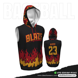 Sudadera Deportiva sin Mangas, con Capucha, para Béisbol, Ropa Deportiva de Verano, Transpirable, Absorbente de Humedad, Antibacteriana, Uniforme de Equipo - Product Image 5