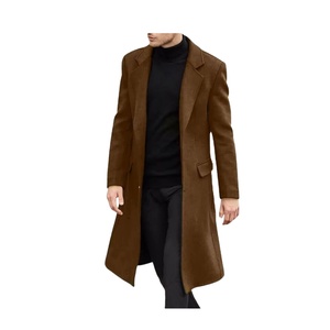 Nuevo Abrigo Cruzado de Algodón Orgánico con Cinturón y Hebilla, Abrigo para Hombre 100% Algodón, Corte Entallado, Transpirable y Largo - Product Image 2