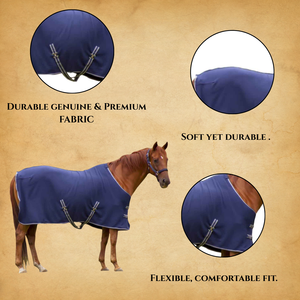 Tapis polaire d'hiver de qualité supérieure pour chevaux avec sangle de jambe amovible et rembourrage en coton au meilleur prix - Product Image 4