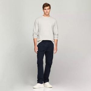 เสื้อสเวตเชิ้ตผู้ชายผ้าฟลีซคอตตอน 100% รุ่นสั่งทำพิเศษ ปี 2025 ODM ผลิตตามแบบ สั่งทำพิเศษ คอกลม สีพื้น ย้อมสีเรียบ สำหรับฤดูหนาว - Product Image 5