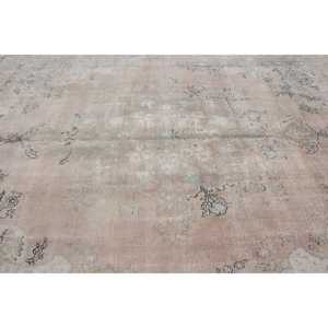 Alfombra Vintage, Alfombra Turca Extra Grande de 9.8x12.5 pies, Alfombra de Lana Sólida Gris - Product Image 4