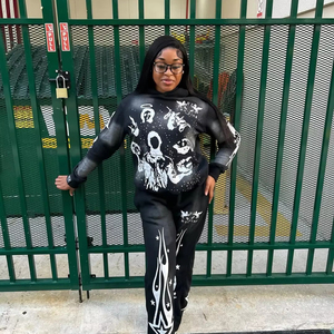 OEM Dtg Imprimer French Terry Cotton Plus Size Loose Oversize High Street Sun Faded Acid Wash Pantalon de survêtement évasé Baggy - Product Image 1