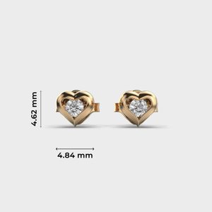 Boucles d'oreilles en diamant Moissanite plaqué or 10 carats pour femme Style romantique de conception solitaire classique pour cadeau d'usage quotidien - Product Image 5