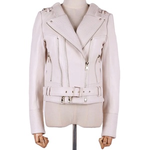เสื้อแจ็คเก็ตหนังกันน้ำระบายอากาศได้ดีสำหรับผู้หญิง ทรงสลิมลำลอง ความยาวปกติ แบบสองด้านใส่ได้ พร้อมปกตั้ง คอผ้าแคนวาส - Product Image 1