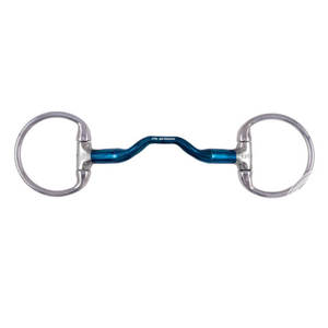 Bombers Mors de cheval en acier inoxydable Happy Tongue Eggbutt Snaffle, conception ergonomique portée pour un soulagement maximal de la langue, contact stable - Product Image 1