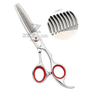 Venta directa de fábrica Nuevo diseño Tijeras de adelgazamiento de peluquero para diestros de acero inoxidable con 28 dientes Calidad de grado A + - Product Image 1