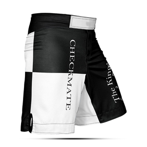 Short MMA en spandex en polyester bicolore personnalisé en vente chaude avec short BJJ MMA de coupe extensible à impression multigraphique aux meilleurs prix - Product Image 1