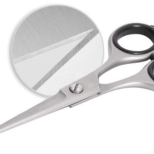 Razor Edge Sharp <b>Beard</b> <b>Scissors</b> Hair Cutting <b>Scissors</b> Stainless Steel Mustache <b>Scissors</b> With Finger Rest and Pouch - Product Image 2