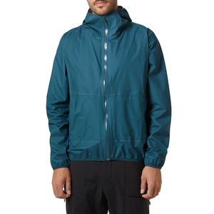 Veste de mode pour hommes respirant en gros personnalisé Techwear couleur bleue à capuche imperméable Streetwear veste coupe-vent pour hommes - Product Image 1