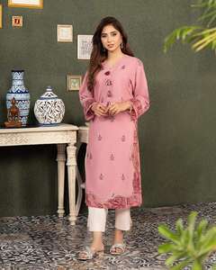 Indien pakistanais dernière rose clair brodé Salwar Kameez maçonnerie lourde Collection de mariage de luxe robe de vente chaude 2024 - Product Image 2