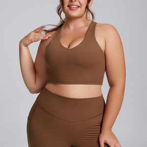 Vêtements de yoga pour femmes grande taille personnalisés 4XL-6XL taille haute contrôle du ventre leggings extensibles dans 4 sens ensemble de gymnastique respirant évacuant l'humidité - Product Image 3