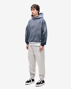 Sudadera con Capucha Casual Unisex para Hombre, Lavado Ácido, Estilo Vintage, 100% Algodón, Sudadera de Forro Polar, Venta al por Mayor OEM, Sudaderas Personalizadas para Hombre - Product Image 5