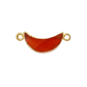 Crescent Cornalina Oro Galvanizado DIY Fabricación de Joyas Componentes 6x16mm Doble Fianza Conectores Media Luna 6x16mm Cobre - Product Image 2