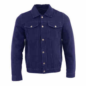 High Street Style hommes tenue décontracté à capuche Denim veste meilleur vendeur bonne qualité couleur unie vêtements avec poches tissu chauffant - Product Image 1