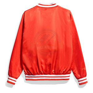 Chaqueta Letterman de Satén de Alta Calidad para Hombre, Cortavientos, Cuello Alto, Estilo Urbano, Personalizable para Invierno, Mejor Precio al por Mayor - Product Image 2