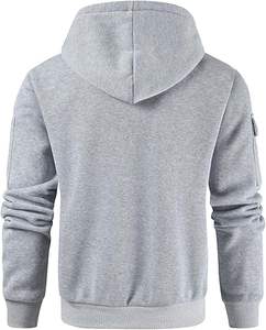 Wholesale Custom zipper Hoodies for <b>Men</b> Hot <b>Sale</b> Casual 100% Cotton Fleece <b>Jacket</b> with Solid Pattern Blank Hooded <b>Men's</b> <b>Jacket</b> - Product Image 2