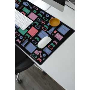 Tapis de bureau carré chauffant pour Playstation XL, imperméable, avec charge sans fil, style imprimé, pour clavier d'ordinateur - Product Image 4