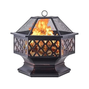 Iron <b>Fire</b> <b>Pit</b> With Spark Screen Poker & Stand For Home Backyard Garden Indoor Outdoor Decorative Wood Burning Iron <b>Fire</b> <b>Pit</b> - Product Image 3