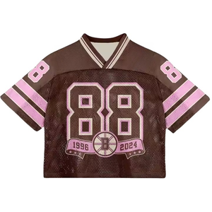 Camiseta Deportiva Personalizada de Malla 100% Poliéster, Cuello en V, Secado Rápido, Manga Corta, Impresión por Sublimación, Camiseta de Fútbol Cuadrada para Hombre - Product Image 5